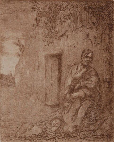 Femme allaitant un enfant, Émile Vaucanu, 4e quart 19e siècle