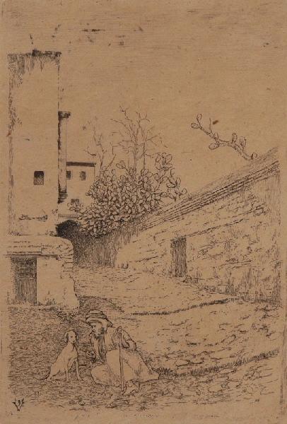 Scène de rue à Alger, Émile Vaucanu, 4e quart 19e siècle