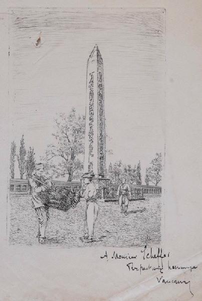 Constantinople, obélisque de Théodose, Émile Vaucanu, 4e quart 19e siècle