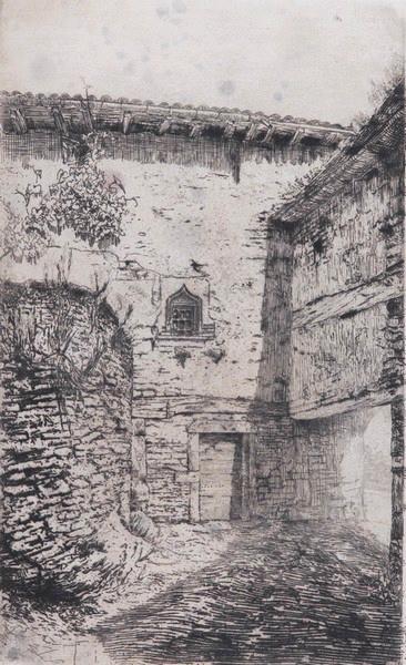 Cour de ferme, Émile Vaucanu, 4e quart 19e siècle