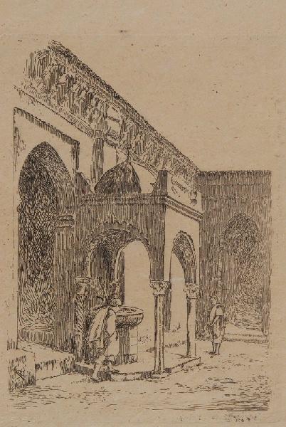Fontaine des ablutions, Cour de la Grande Mosquée, Alger, Émile Vaucanu, 4e quart 19e siècle