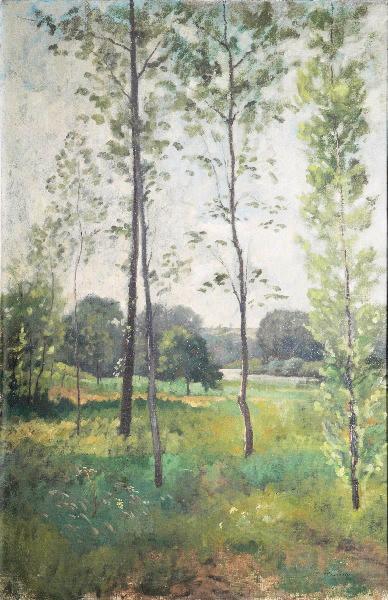 Arbres et rivière, Paul Jouanny, 2e moitié 19e siècle