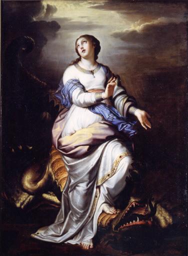 Sainte Marguerite foulant le dragon, Charles Alphonse Dufresnoy, 1656