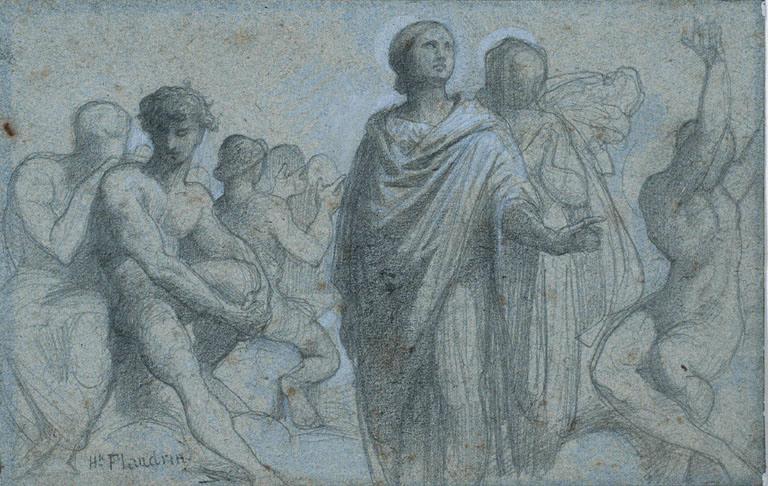 Etude de personnages, Hippolyte Flandrin, 19e siècle