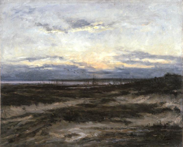 Le Soir à l'étang des Cazeaux, Alexandre Gaston Guignard, 4e quart 19e siècle, 1er quart 20e siècle