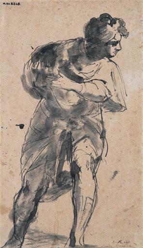 Etude de personnage drapé, Augustin Théodule Ribot, 19e siècle