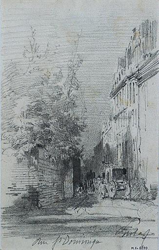 Rue Saint Dominique à Paris (titre inscrit), Amable Louis Pinta, 19e siècle