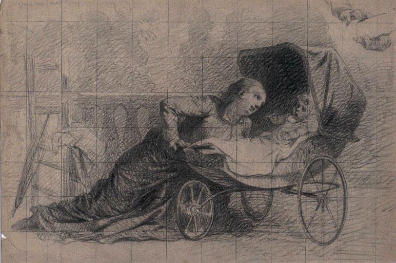 La jeune mère, Amable Louis Pinta, 19e siècle