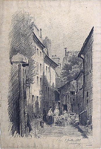Le Marché neuf à Paris, Amable Louis Pinta, 19e siècle