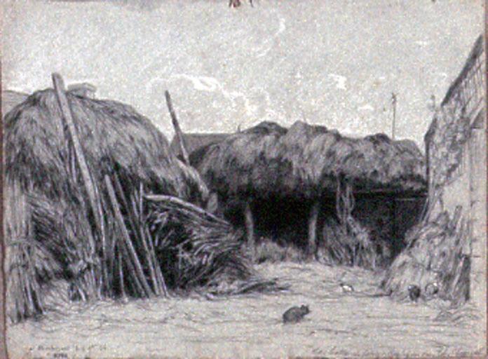 Botte de foin à Barbizon, Théophile Narcisse Chauvel, 1864