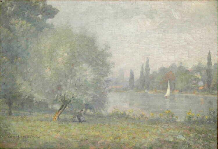 Bords de la Seine (effet du matin), Léon Jules Lemaitre, 4e quart 19e siècle