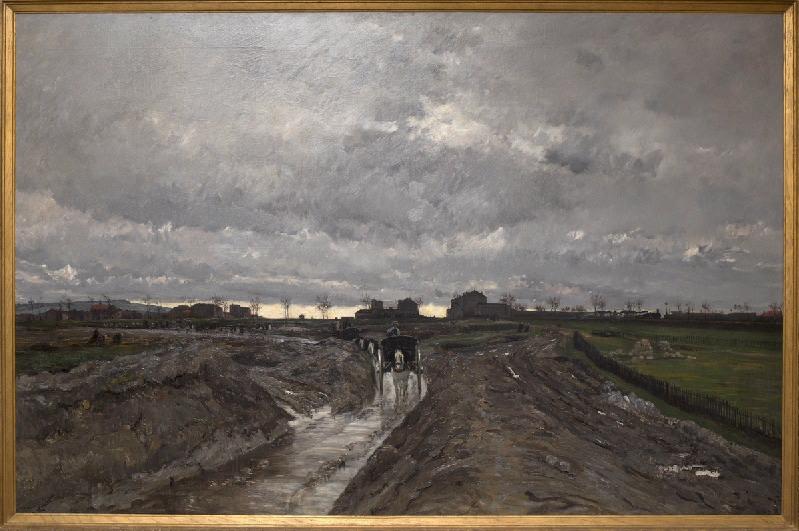 Chemin de décharge près de Gentilly ; Paysage par temps d'orage à Ivry-sur-Seine (ancien cartel) — Victor Jean Binet