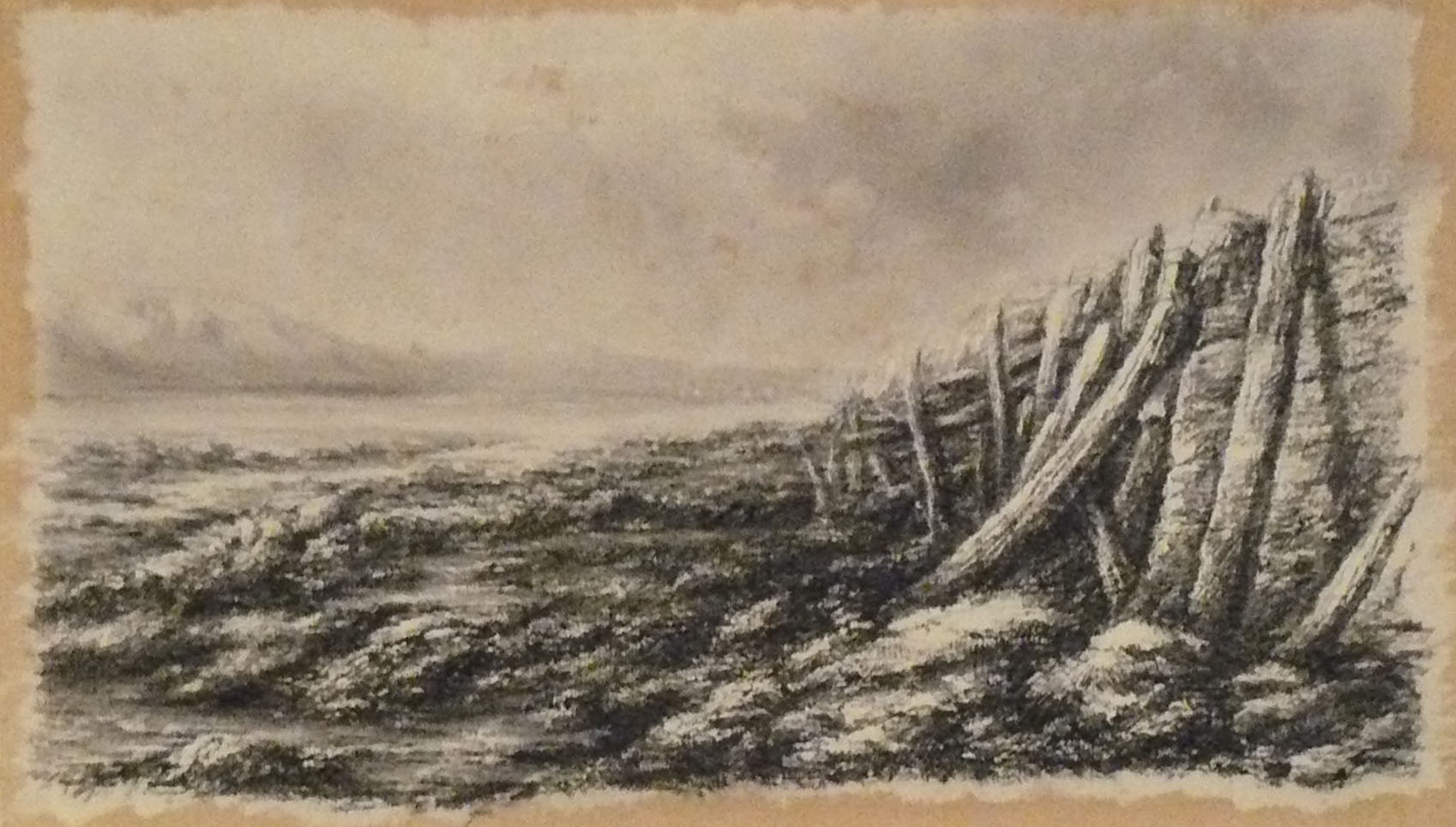 Digue - Bords de marais, P Capelle, 19e siècle