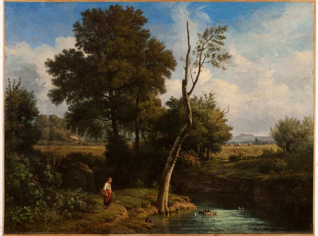 Paysage avec paysanne_0