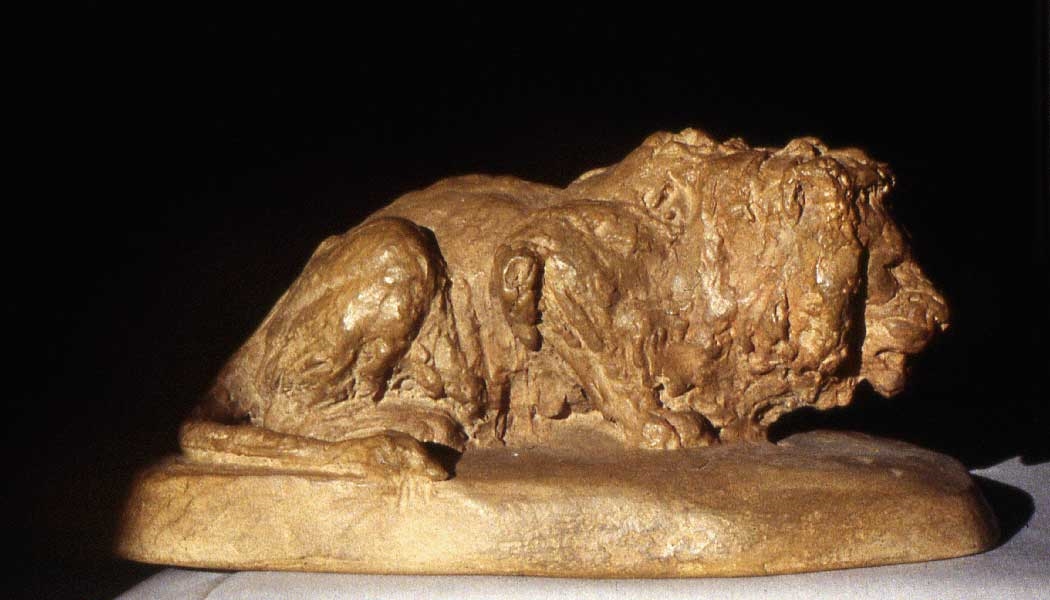 Lion aux aguets, Richard Fath, 20ème siècle