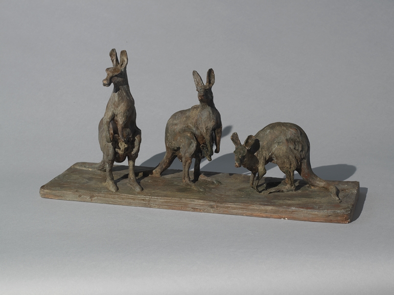 Trois kangourous gris, Guido Righetti, 1922