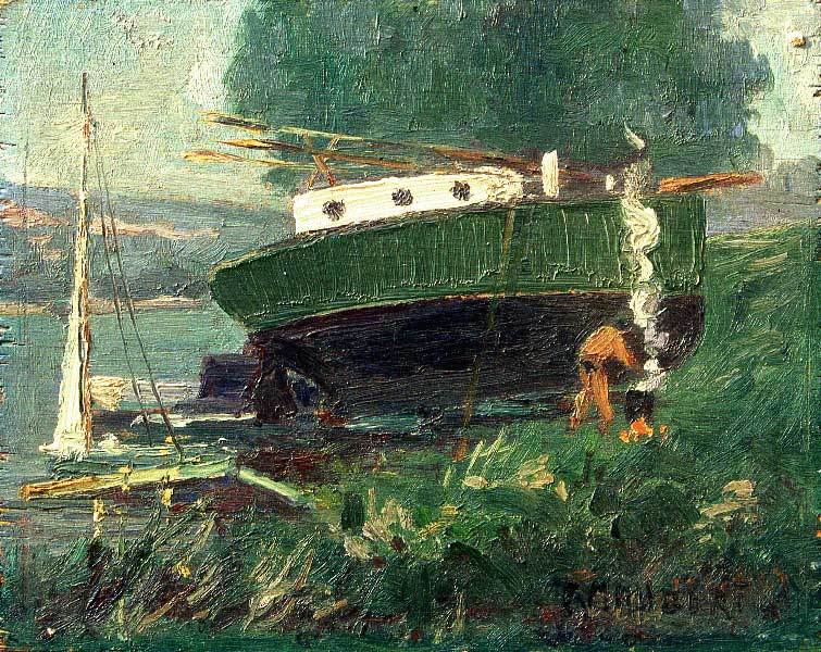 "Toilette du voilier (La Marguerite)", Pierre Maubert, 20e siècle