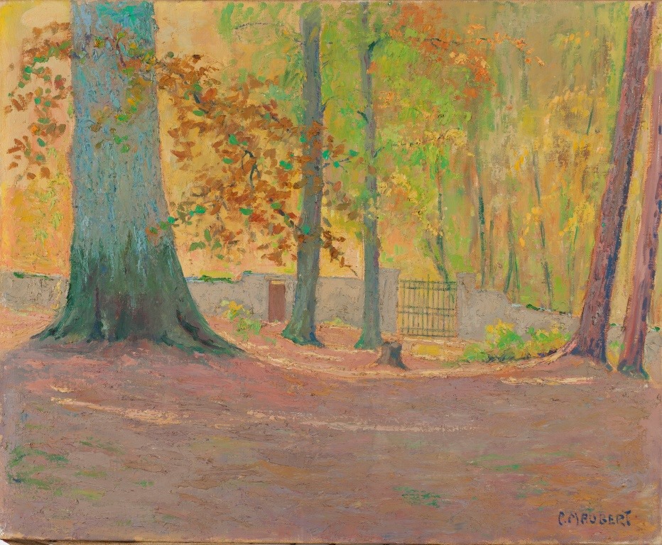 Entrée d'un parc dans une forêt, Pierre Maubert, 20e siècle