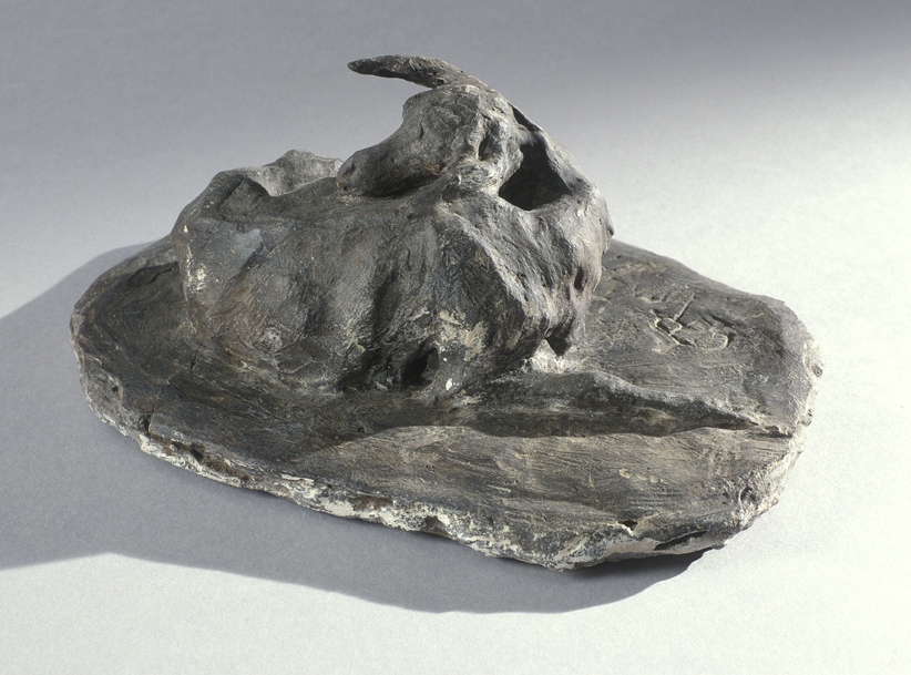 Petite chèvre couchée, Guido Righetti, 20ème siècle 1ère moitié