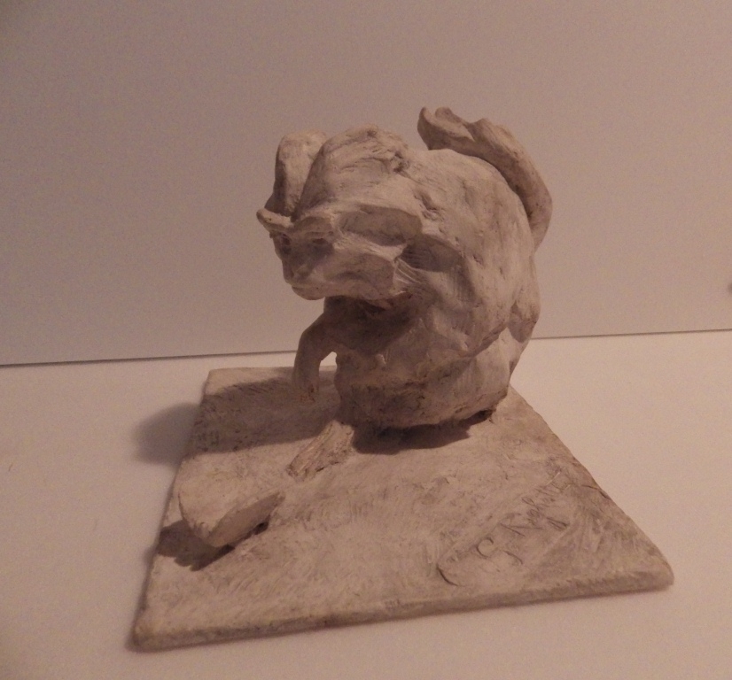 Marmouset avec papillon, Guido Righetti, 20ème siècle 1ère moitié