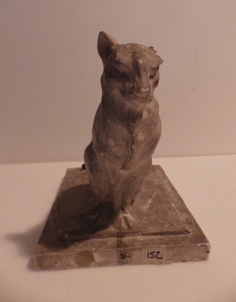 Chat assis, Guido Righetti, 20ème siècle 1ère moitié