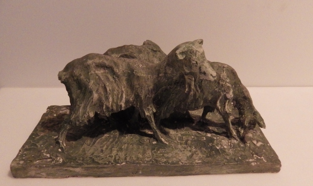 groupe de chèvres, Guido Righetti, 20ème siècle 1ère moitié