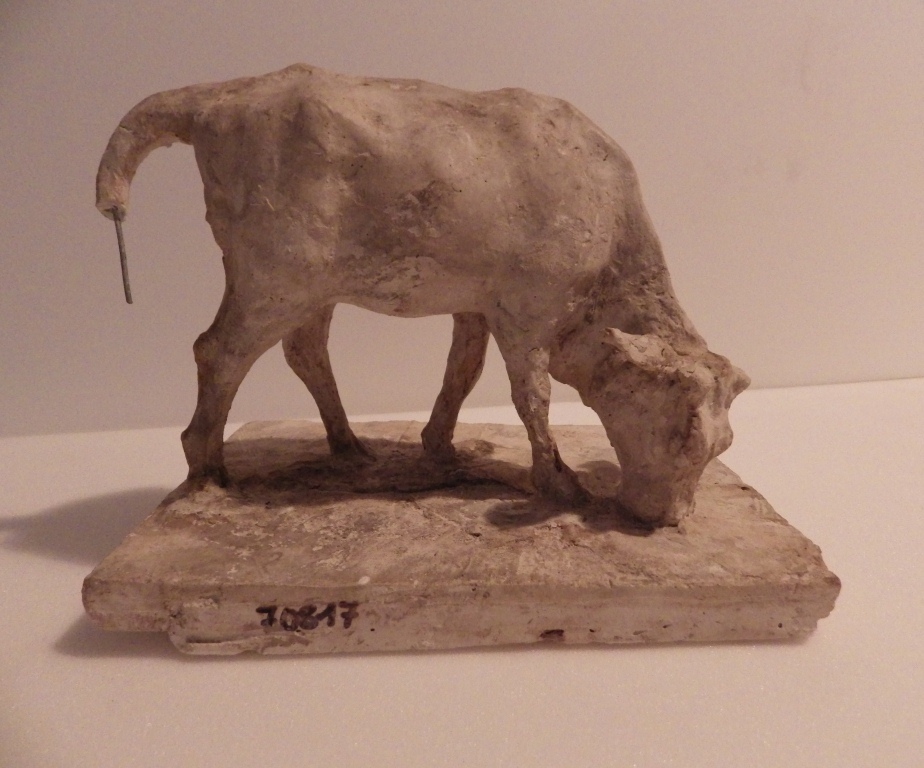 Jeune veau broutant, Guido Righetti, 20ème siècle 1ère moitié