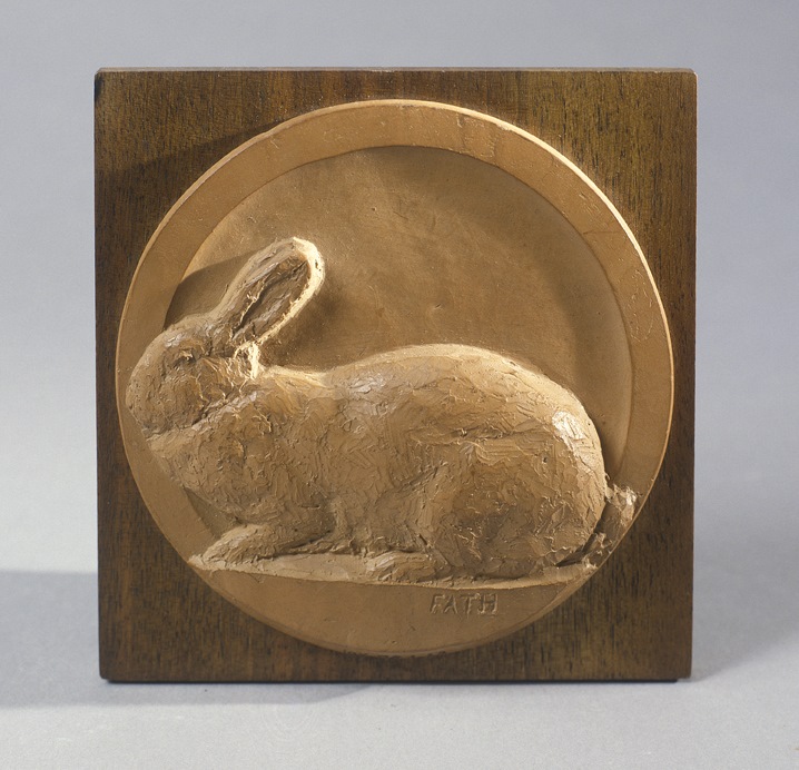 Lapin couché, Richard Fath, 20ème siècle