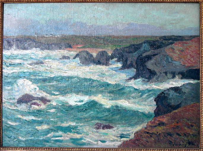 La houle à Donant Belle-Ile en Mer, Maxime Maufra, 1906