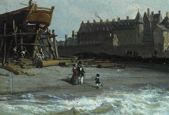 Promeneurs sur la plage de Dieppe_2