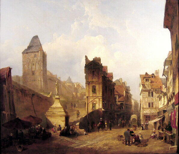 Place de la Barre à Dieppe en 1838_1