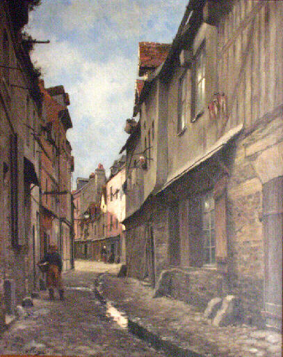 La rue Bourdin (Ancienne rue du quartier du Pollet), Emile Louis Mathon, 1885