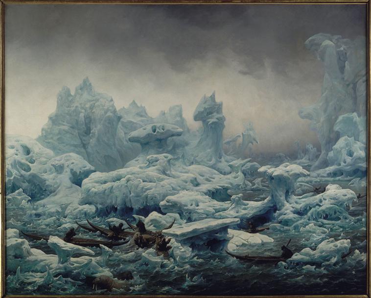 Vue de l'Océan Glacial, pêche aux morses par des Groënlandais_0