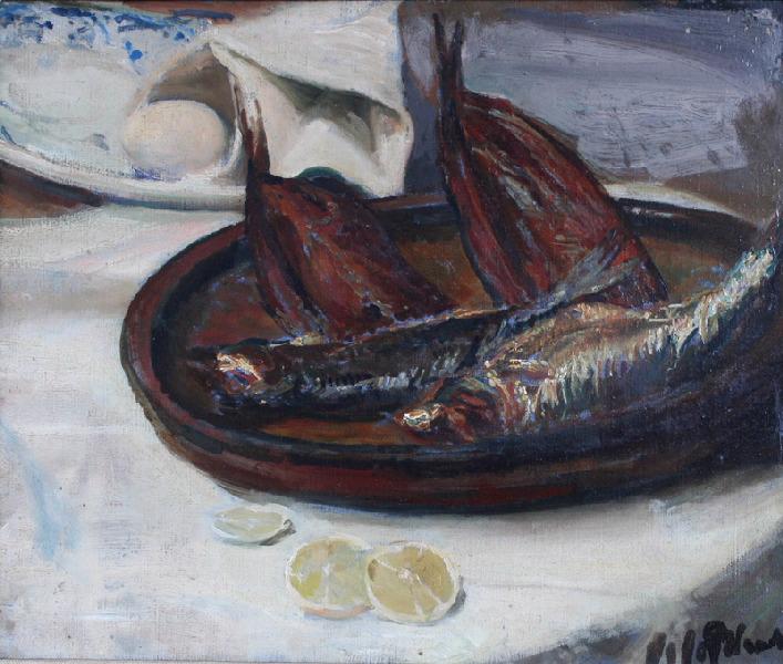 Harengs bouffis ; Nature morte aux poissons_0