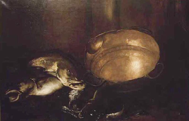 Cuivre et poissons, Antoine Vollon, 1873