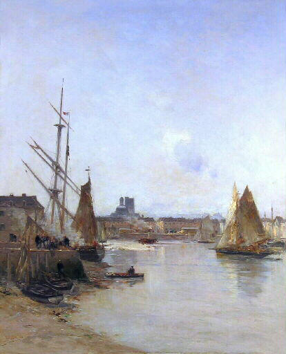 L'avant-port de Dieppe, Charles Lapostolet, 1890