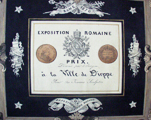Prix de l'Exposition Romaine 1870, à la Ville de Dieppe Pour les ivoires scupltés (Dieppe pour les Ivoires Sculptés.)_0