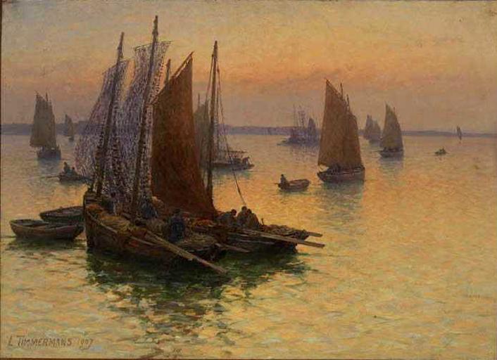 Crépuscule à la Trinité sur Mer (Morbihan)_0