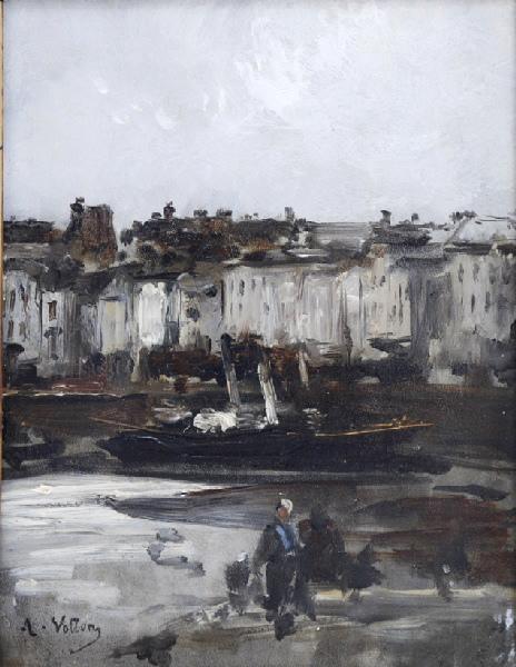 Avant-port de Dieppe, Antoine Vollon, 1875