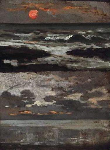 Deux études de soleil couchant sur la mer_1