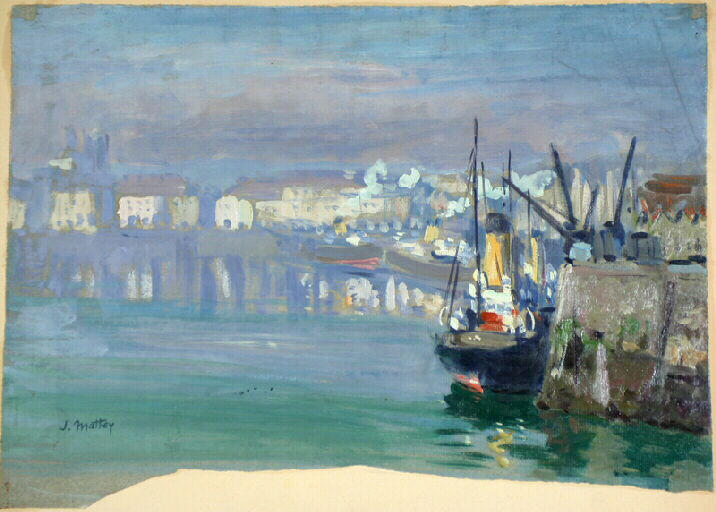 Dieppe - Le port ; Brouillard_0