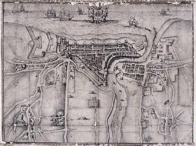 Plan ou vue cavalière de la ville de Dieppe_2