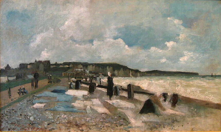 Plage de Dieppe, Pierre Isidore Bureau, 2e moitié 19e siècle