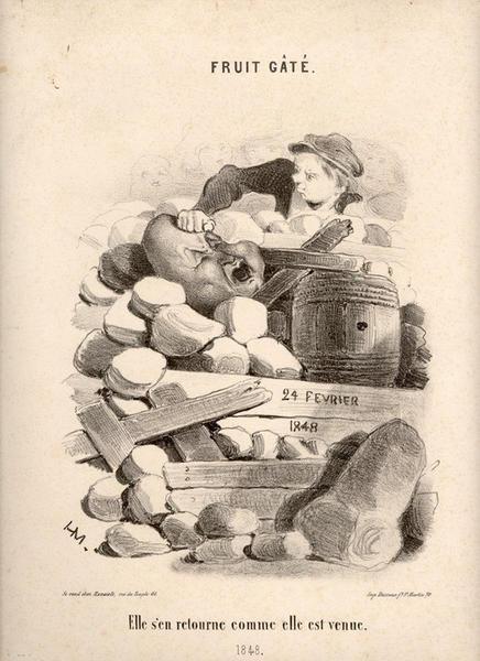 Fruit gâté. Elle s'en retourne comme elle est venue, Henry Monnier, 1848