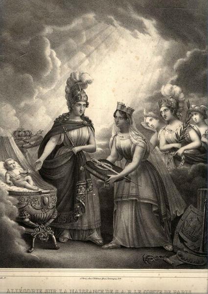 Allégorie sur la naissance du de S.A.R le comte de Paris — Vayron