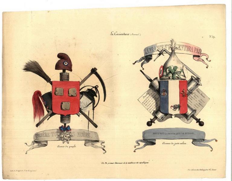 Armes du peuples, Armes du juste milieu ; La caricature (n° 59)_0