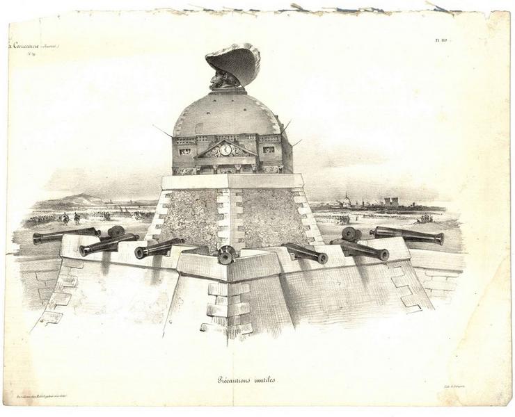 Précautions inutiles ; La caricature (n° 59), Delaporte, 2e quart 19e siècle