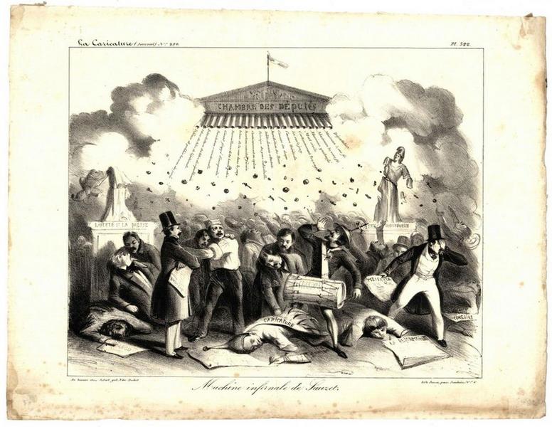 Machine infernale de Sauzet ; La caricature (n° 250)_0