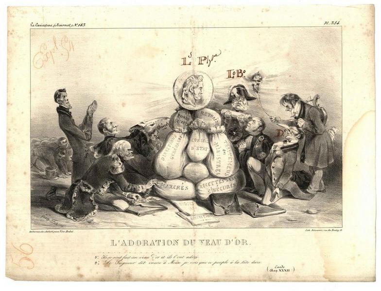 L'adoration du veau d'or ; La caricature (n° 183)_0