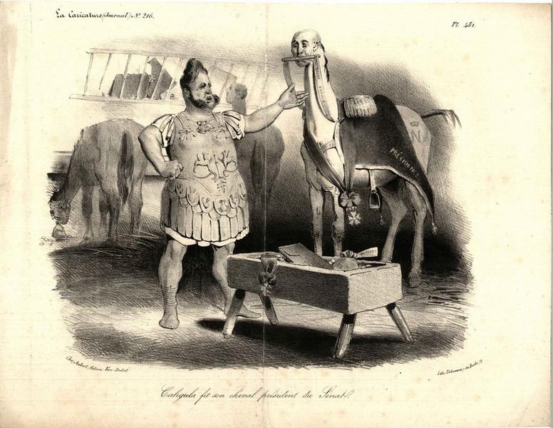 Caligula fit de son cheval président du Sénat ; La caricature (n° 216)_0